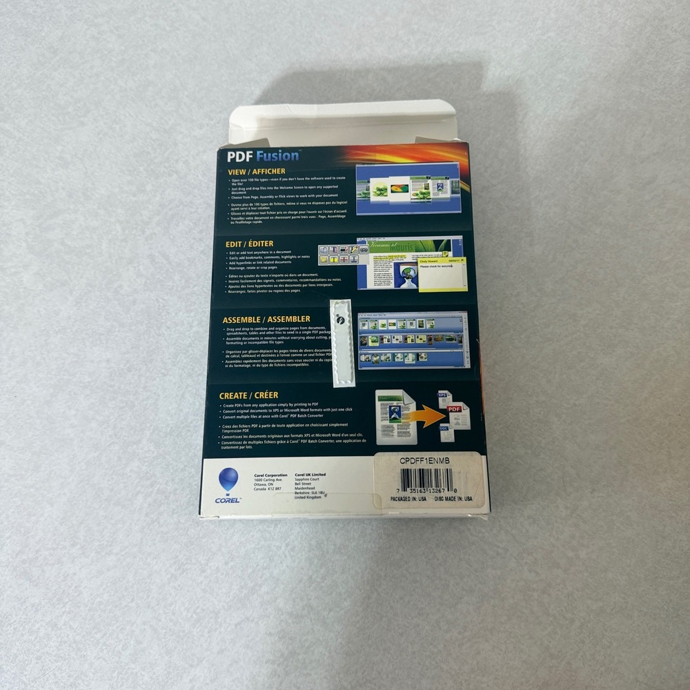 Corel PDF Fusion Software Disc View Edit Assemble Create PDF DOC - Picture 3 of 4
